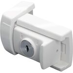 Komfort-Riegel WZ 60 F1 GL W, 60 mm, abschließbar, weiß