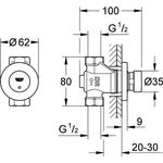 Grohe Selbstschl.DG-Vent. EUROECO CT 1/2Zoll chr