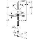 GROHE Einhand-Spültischbatterie Minta 1/2Zoll L-Auslauf su-st