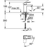 Grohe EH-WTbatt EUROCUBE 1/2Zoll S-Size glatter Körper chr