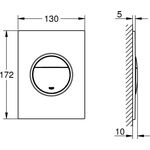 Grohe Abdeckplatte NOVA CS 130x172mm mattchr
