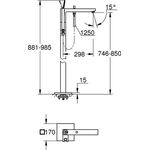 Grohe Einh.-Wannenb. EUROCUBE JOY 1/2Zoll Bd-Mont chr