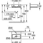 GROHE Handwaschbecken Cube Keramik 1 HL m ÜL 455x350mm PureGuard/awe