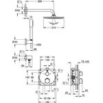 Duschsystem GROHTHERM m Thermostat und Koprbrause rd chr