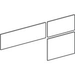 GE VariForm Set Schubl.-Front für US für WT, mit 3 Schubladen B=120cm, lava
