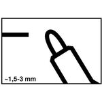 Whiteboardmarker 250 schwarz Strich-B.1,5-3mm Rundspitze EDDING - VPE: 10