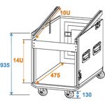 ROADINGER Spezial-Kombi-Case Profi, 14HE mit Rollen