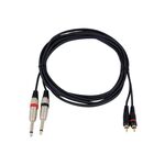 OMNITRONIC Adapterkabel 2xKlinke/2xCinch 3m sw