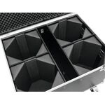 ROADINGER Flightcase 4x LED THA-100F/THA-120PC mit Rollen