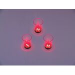 EUROPALMS LED-Glas 2cl mit Würfelspiel, rot, 3x