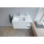 Duravit Möbelwaschtisch ME by Starck m ÜL m HLB 830x490mm 1 HL B li we sdm WG