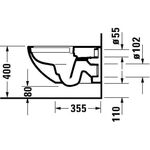Duravit Wand-WC ARCHITEC RIMLESS tief, 365x575mm weiß