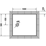 Duravit Rechteck-Duschwanne TEMPANO mit Antislip 1000x900x40mm weiß
