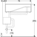 Geberit Gipsfangbecken-Oberteil PUBLICA ohne Überlauf, 780x515x235mm weiß