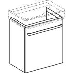 Waschtischunterschrank RENOVA COMPACT 550x604x367mm Fr Lack hellgrau hochglanz