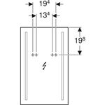 Geberit Lichtspiegel OPTION Beleuchtung beidseitig 400x650x36mm