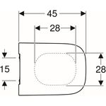 Geberit WC-Sitz SMYLE Square Sandwichform mit Absenkautomatik weiß