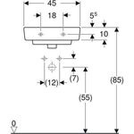 Geberit Handwaschbecken RENOVA PLAN 450x340mm o Hahnloch ohne Überlauf weiß