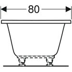 Geberit Rechteckbadewanne RENOVA Duo 1800x800mm weiß