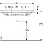 Geberit Waschtisch iCon Light o Hahnloch ohne Überlauf 900x480mm weiß