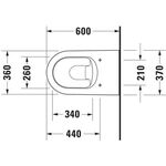 Duravit Stand-WC-Set BENTO STARCK BOX ti. Ab wa 370x600mm HygieneGlaze weiß