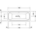 Duravit Whirlwanne QATEGO 180x80 m 2 RS Air-System weiß