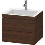 Duravit Waschtischset L-CUBE 600x480mm 2 Sk 1 HL ta s-matt ES NB Mi.