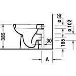 Duravit Stand-WC D-CODE tief, 350x480mm, Abgang waagerecht weiß