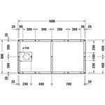 Duravit Fußgestell für Duschwanne Tempano 1600x800mm