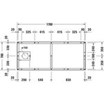 Duravit Fußgestell für Duschwanne Tempano 1700x700mm