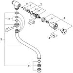 Grohe Auslaufventil COSTA 1/2Zoll Mark blau chr