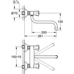 Grohe Schwenk-Batterie COSTA 1/2Zoll chr