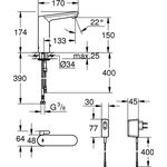 Grohe Infrarot-Elektronik EUROSMART CE 1/2Zoll L-Size m Mischung Steckertrafo ch