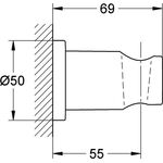Grohe Handbrausehalter RAINSHOWER ni verst rd Ros ha graph gebü