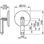 Keuco Kosmetikspiegel iLook_move d= 212mm, beleuchtet nickel gebürstet