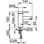 Keuco EH-WT-MI 90 PLAN BLUE o ZAG alu-fin