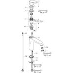 HG Einhebel-Waschtischmischer FOCUS DN 15, ohne Ablaufgarnitur chrom