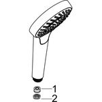 HG Handbrause Croma Select S Multi DN 15 EcoSm Version 9 l/min weiß/chrom