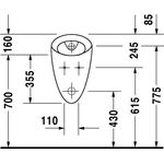 Duravit Urinal STARCK 1 320x285mm, ohne Deckel, ohne Fliege weiß