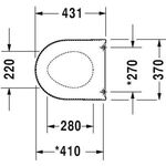 Duravit WC-Sitz mit Absenkautomatik, abnehmbar weiß