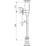 Schell Infrarot-Urinalspülarmatur SCHELL 9 V Batteriebetrieb, chrom 1/2Zoll
