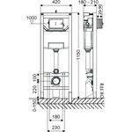 Schell WC-Montagemodul MONTUS CS 120 m UP-Spülkasten 12cm, barrierefrei