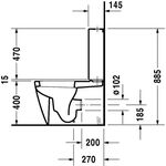 Duravit Stand-WC-Kombination STARCK 2 tief, 370x630mm, Abgang Vario weiß WG