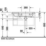 Duravit Möbelwaschtisch DURASTYLE Be re m ÜL HLB 800x480mm 3 HL weiß WG