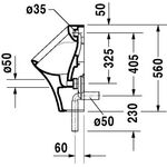 Duravit Urinal DURASTYLE 300x340mm Zul v hint ohne Fliege weiß WG