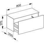 Keuco Sideboard ROYAL REFLEX 800x370x335mm magnolie