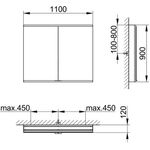 Keuco Spiegelschrank ROYAL MODULAR 2.0 Breite 1100mm Höhe 900mm Tiefe 120mm