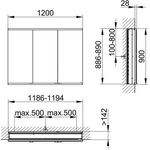 Keuco Spiegelschrank ROYAL MODULAR 2.0 Breite 1200mm Höhe 900mm Tiefe 160mm