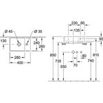 V&B Handwaschbecken MEMENTO 2.0 400x260mm m HL ohne ÜL graphite C+