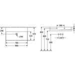 V&B Waschtisch MEMENTO 2.0 800x470mm o ÜL ohne HL we